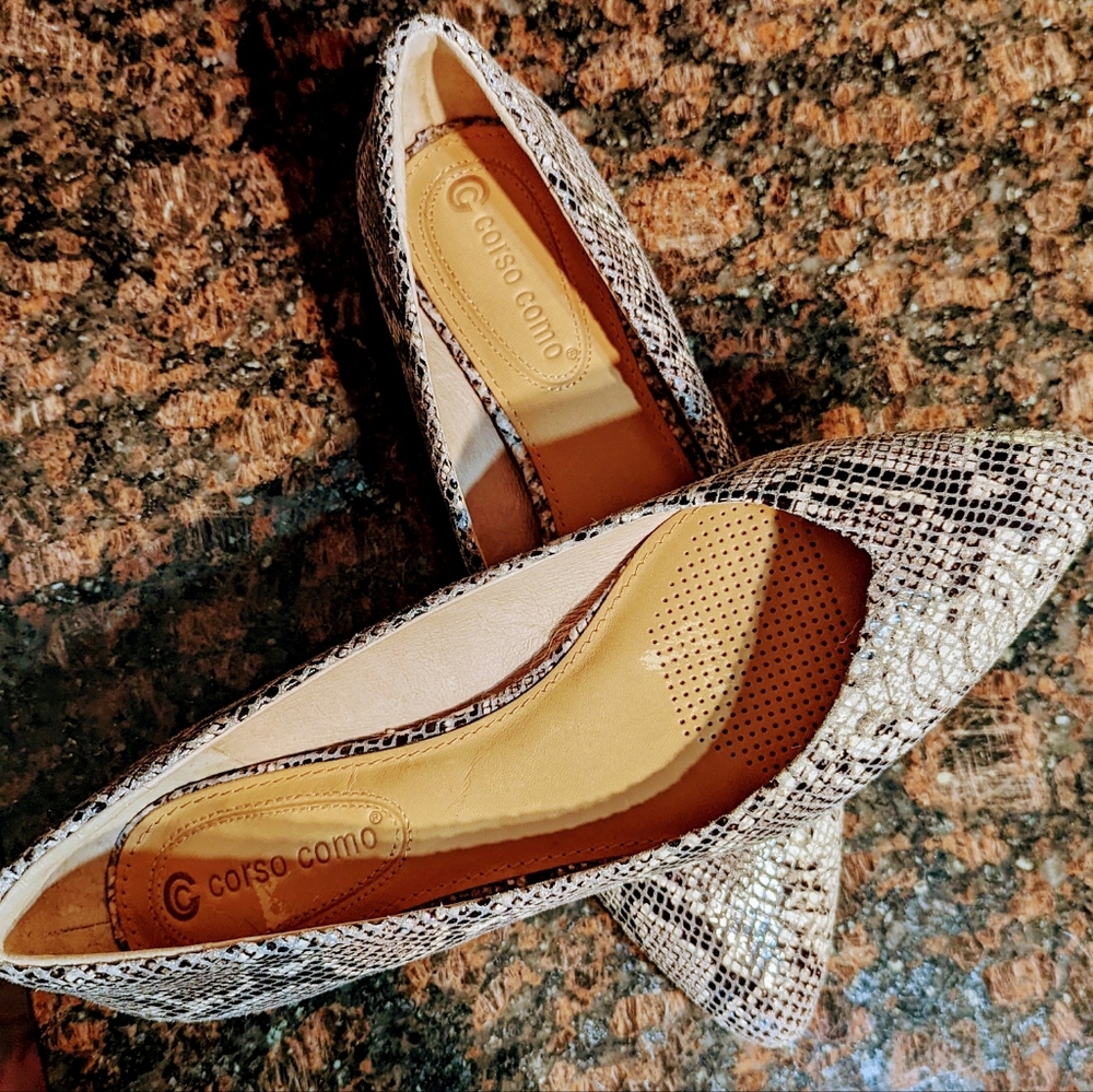 Corso Como Julia Python Embossed Flats New - image 4